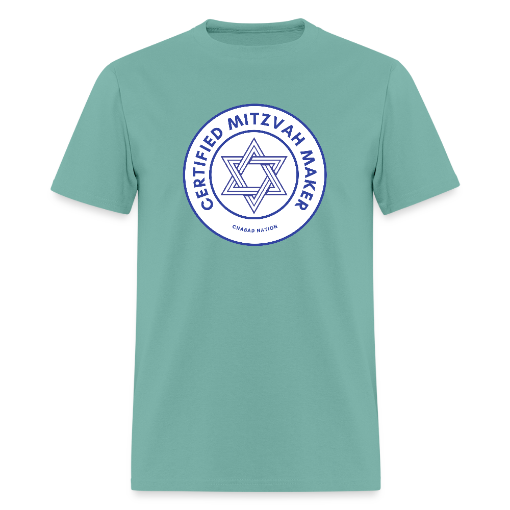 Certified Mitzvah Maker Men's T-Shirt | GILDAN 5000 - aquatic