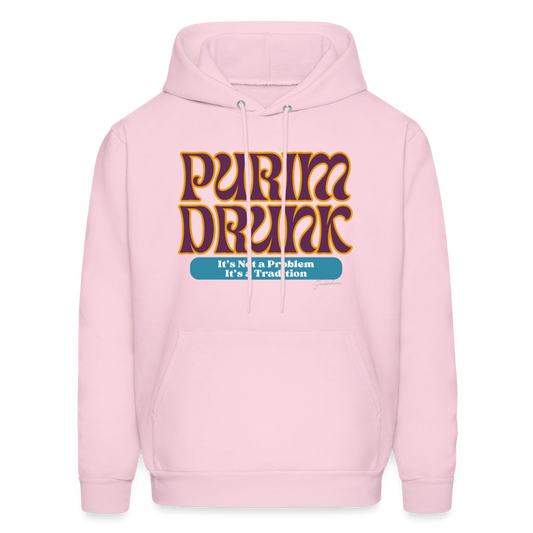 Purim Drunk Men's Hoodie - pale pink