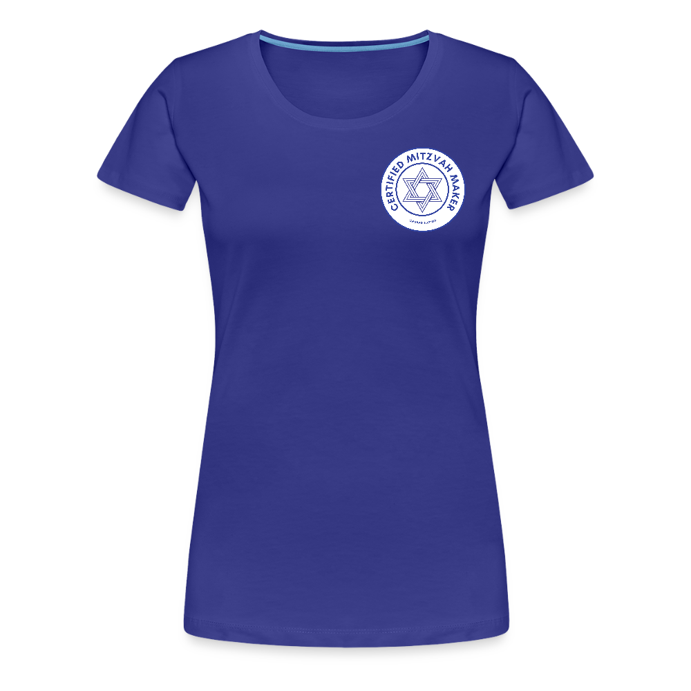 Certified Mitzvah Maker Badge Women’s Premium T-Shirt - royal blue