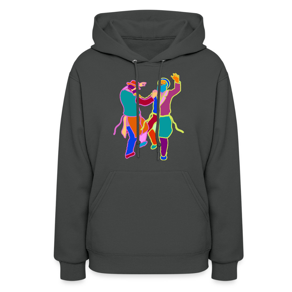 Colorful Dancing Rabbis Women's Hoodie - asphalt