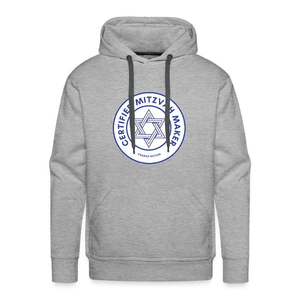 Certified Mitzvah Maker Men’s Premium Hoodie - heather grey