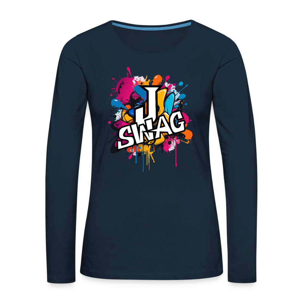 Jswag Logo  Women's Premium Long Sleeve T-Shirt - deep navy
