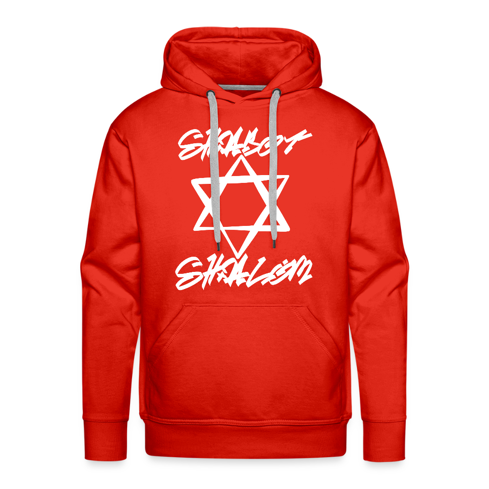 Shabbat Shalom Graffiti Light Star Men’s Premium Hoodie - red