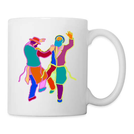 Colorful Dancing Rabbis Coffee/Tea Mug - white