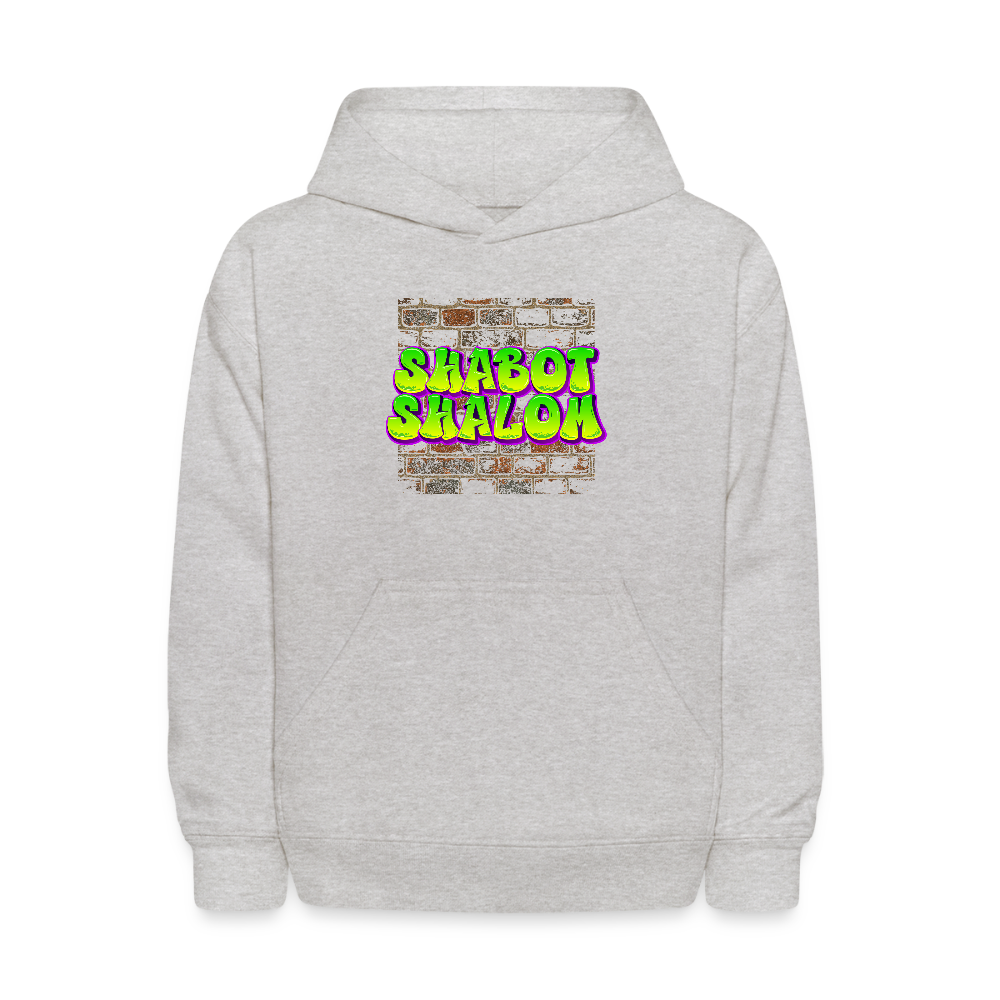 Shabot Shalom Brick 770 Graffiti Kids' Hoodie - heather gray