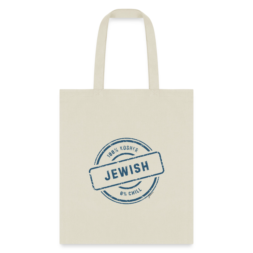 100% Jewish Tote Bag - natural