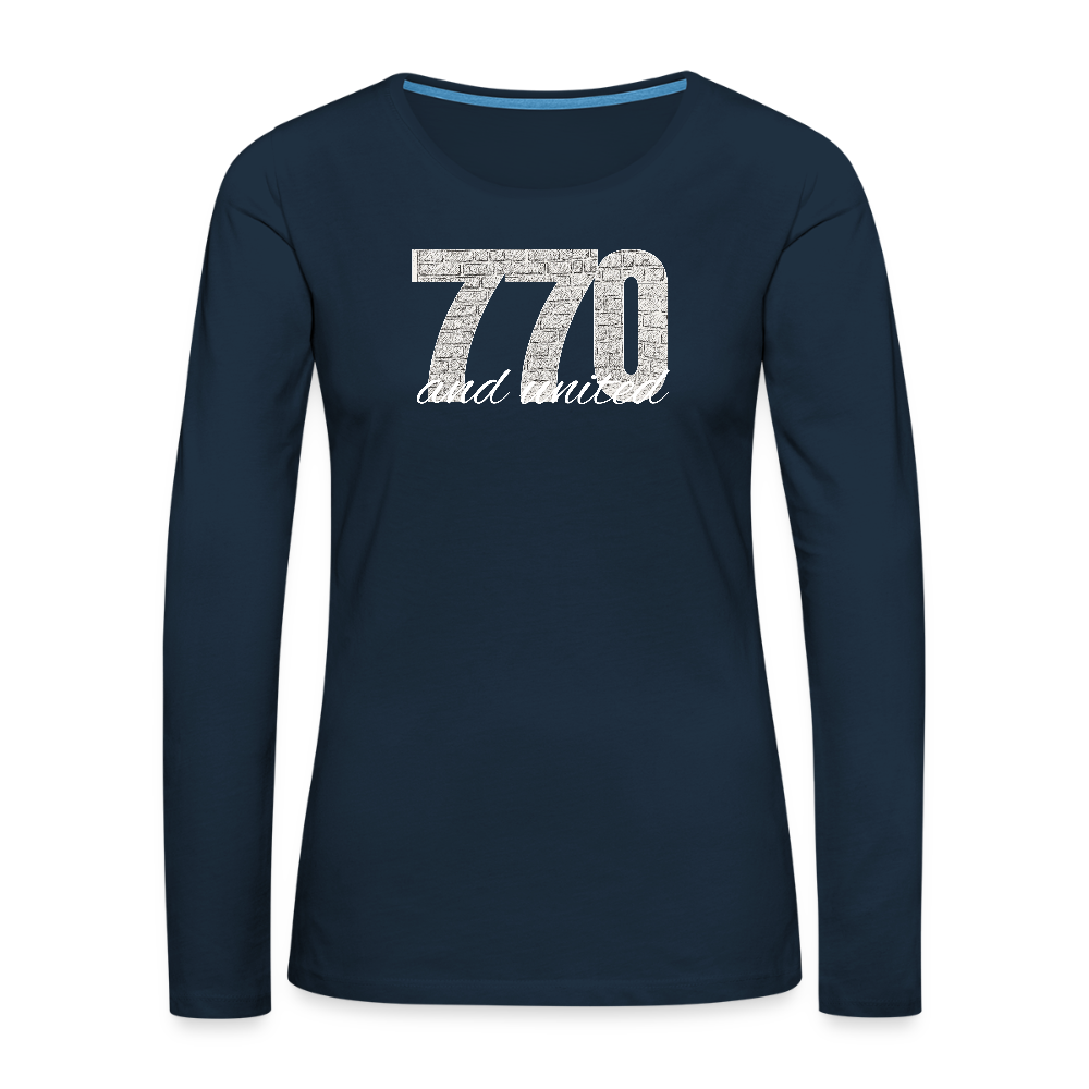 770 And United Light Women's Premium Long Sleeve T-Shirt - deep navy