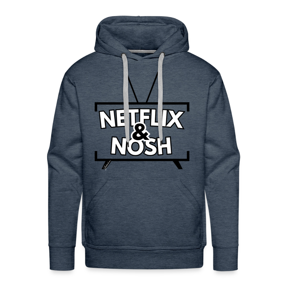 Netflix & Nosh Men’s Premium Hoodie - heather denim