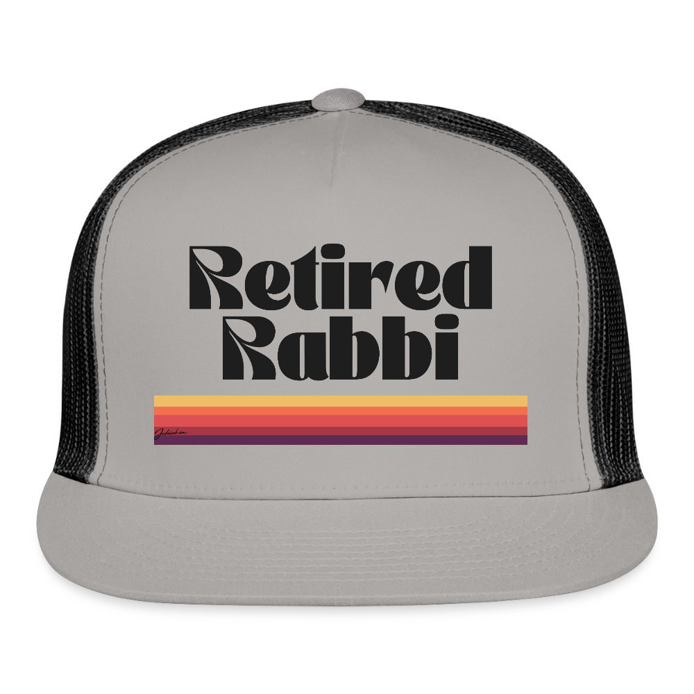Retired Rabbi Trucker Hat - gray/black