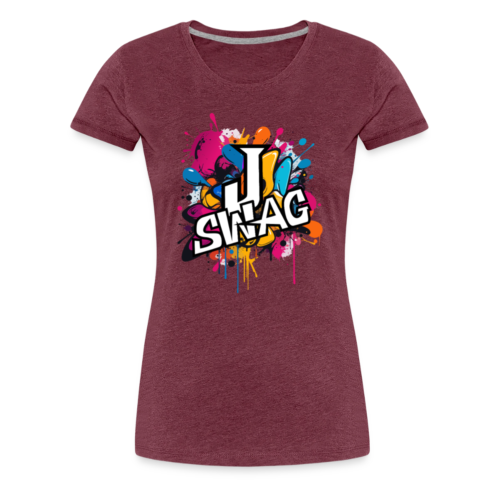 Jswag Logo  Women’s Premium T-Shirt - heather burgundy