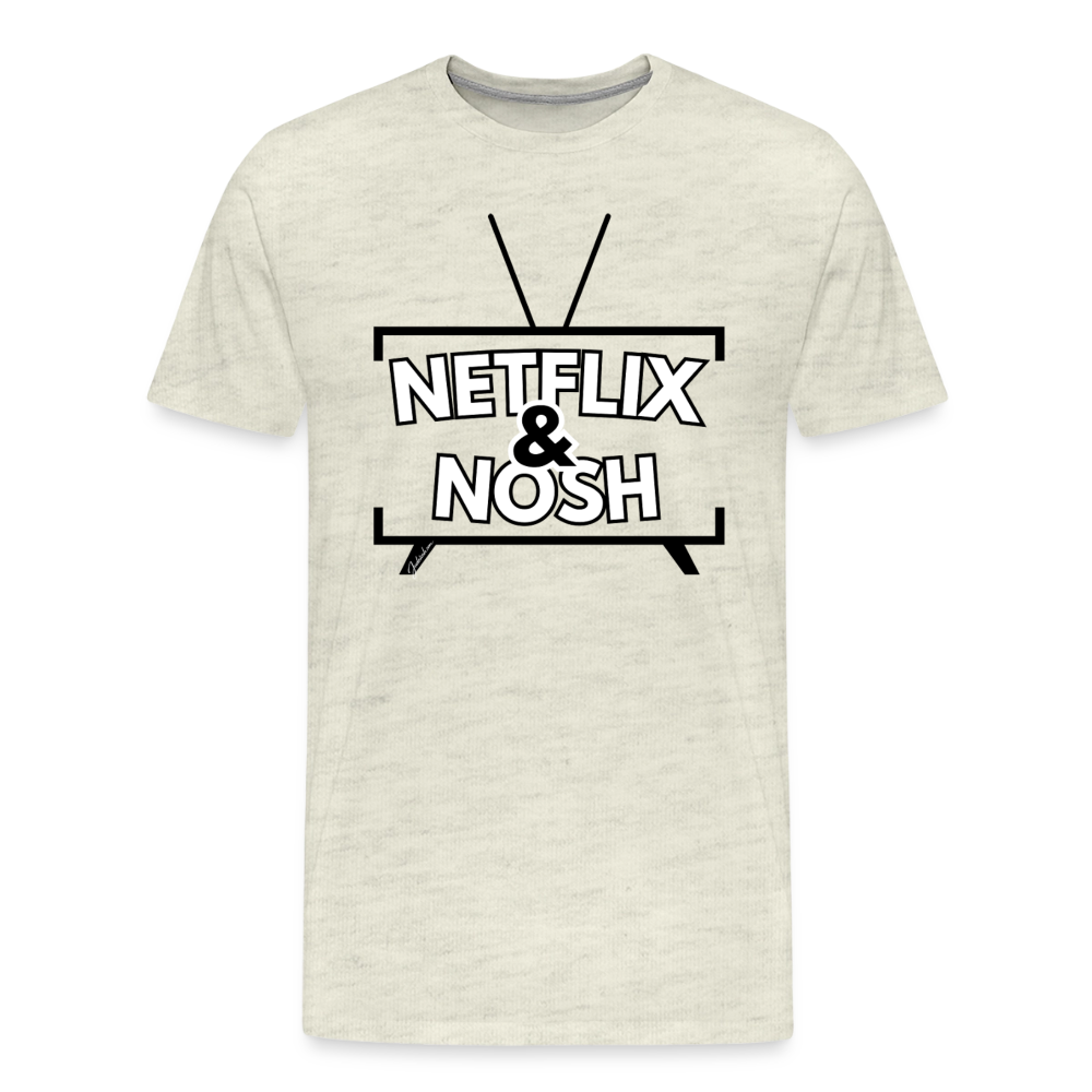 Netflix & Nosh Men's Premium T-Shirt - heather oatmeal