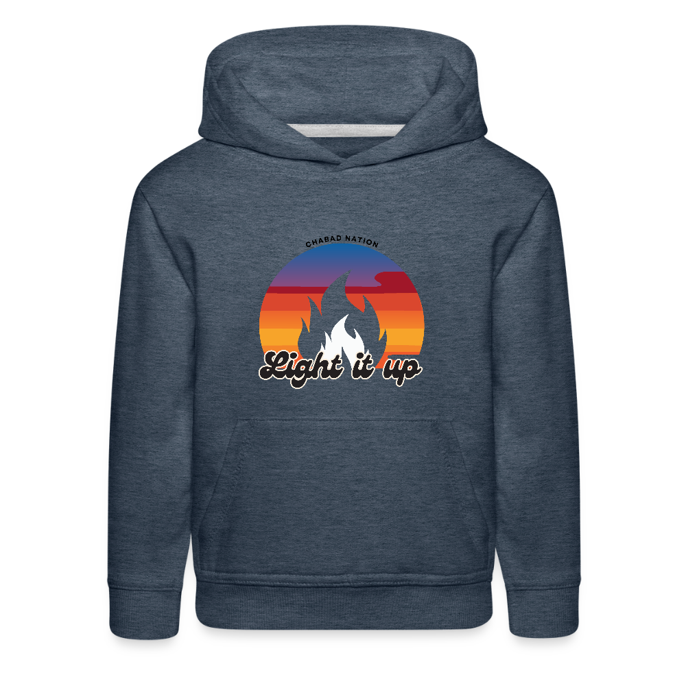 Light It Up Kids‘ Premium Hoodie - heather denim