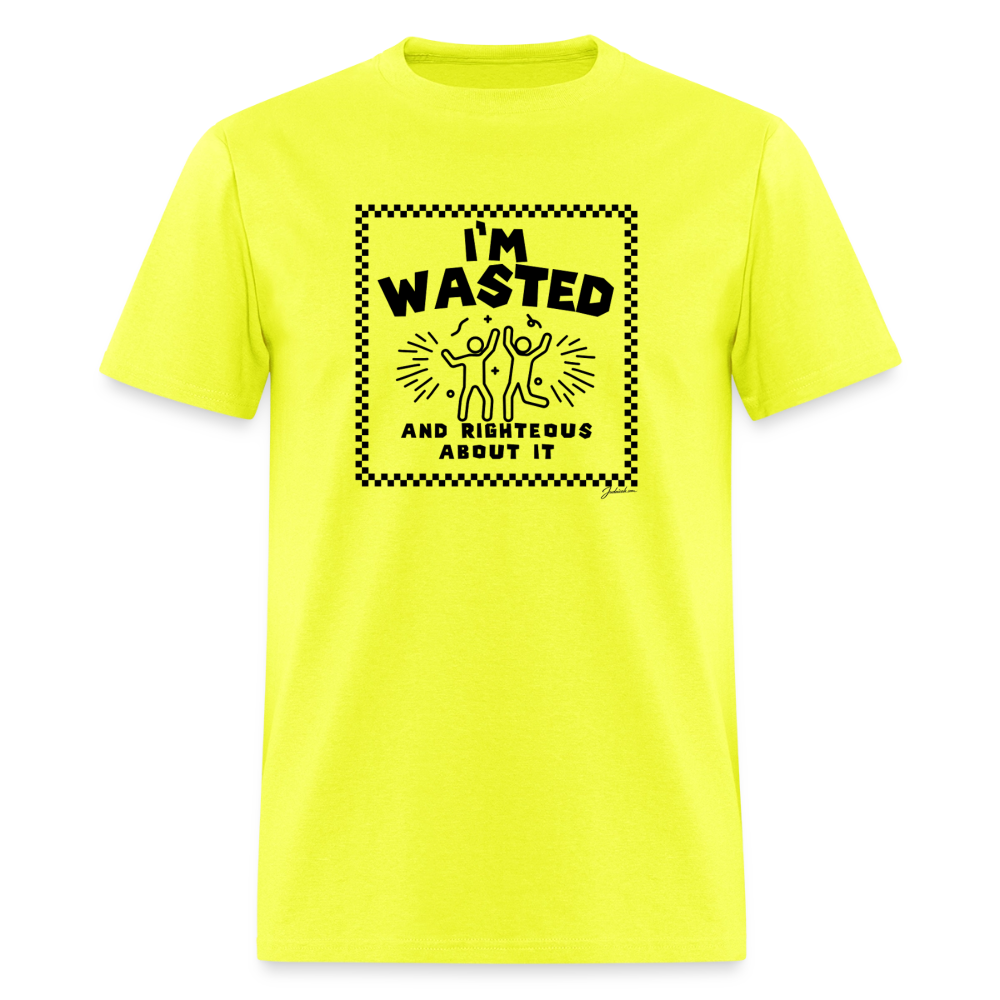 Wasted & Righteous Men's T-Shirt | GILDAN 5000 - safety green
