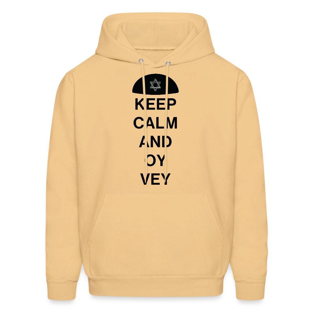Keep Calm and Oy Vey Men's Hoodie - light gold 
