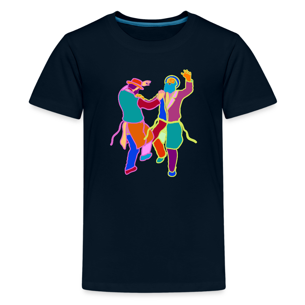 Colorful Dancing Rabbis Kids' Premium T-Shirt - deep navy