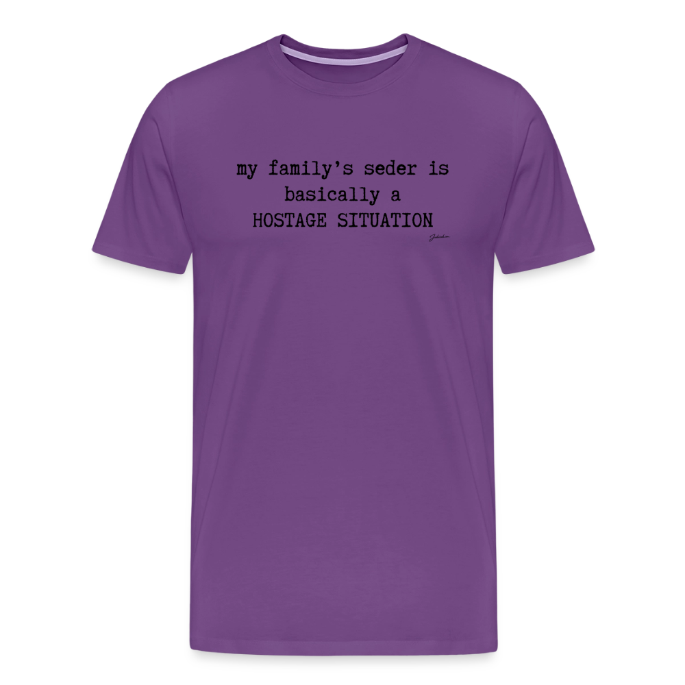 Seder Hostage Men's Premium T-Shirt - purple