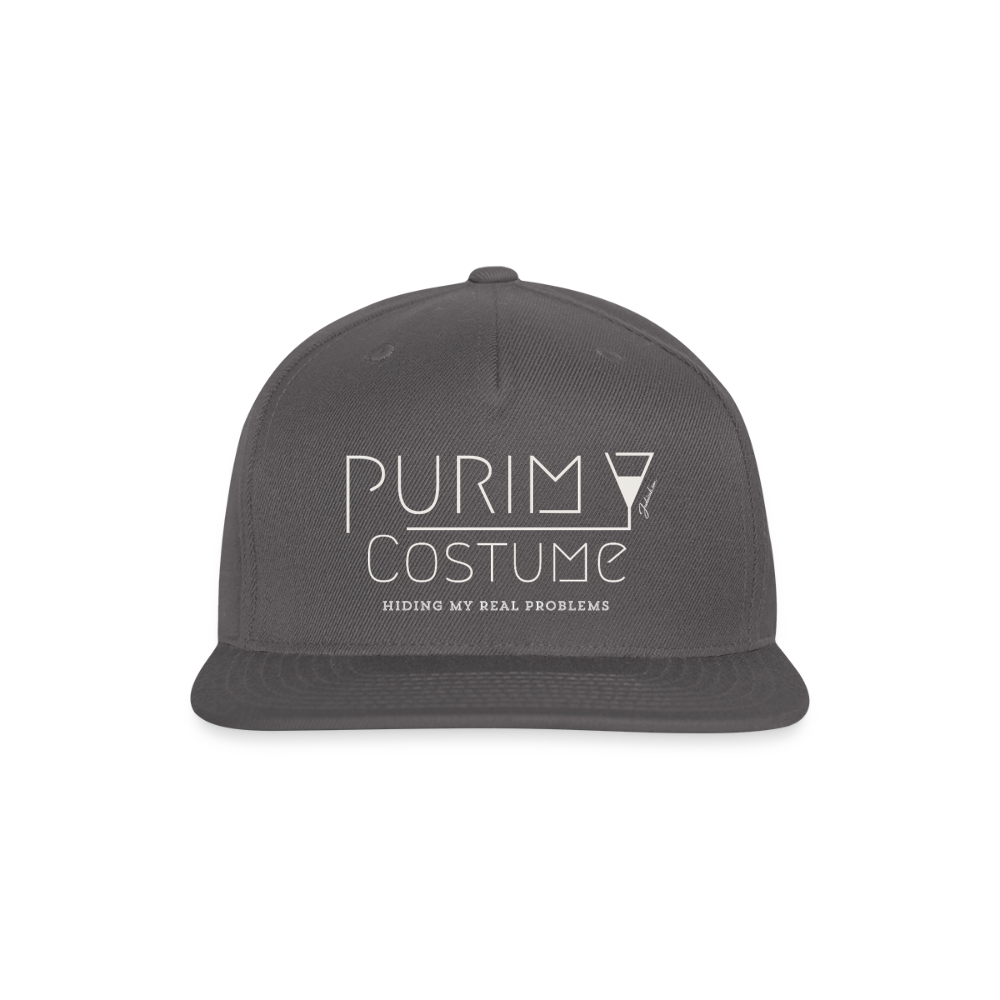 Purim Costume Snapback Baseball Cap - dark grey