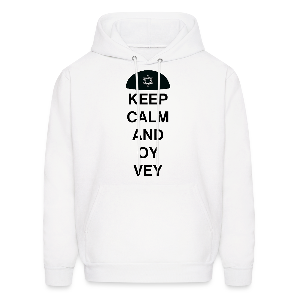 Keep Calm and Oy Vey Men's Hoodie - white