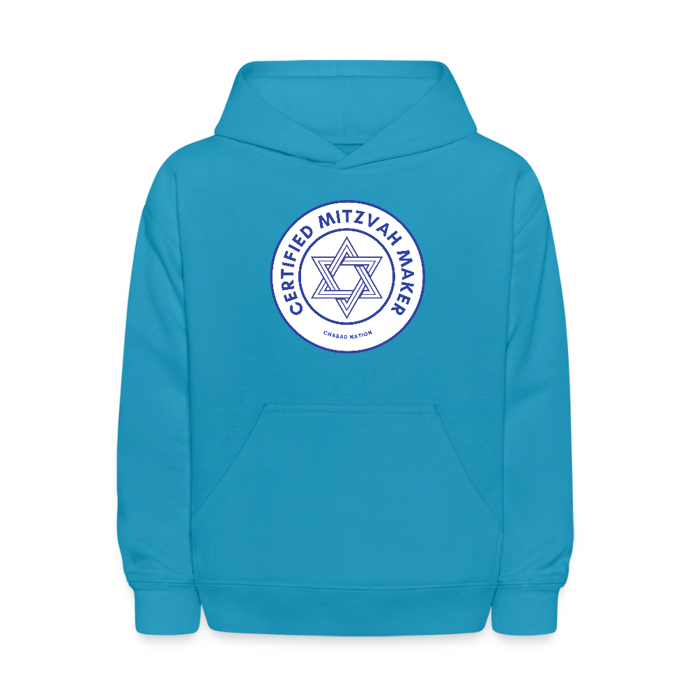 Certified Mitzvah Maker Kids' Hoodie - turquoise