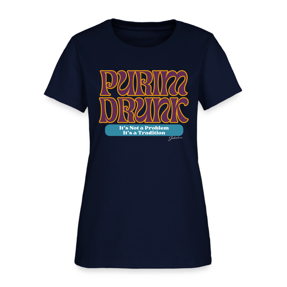 Purim Drunk Women's T-Shirt - navy
