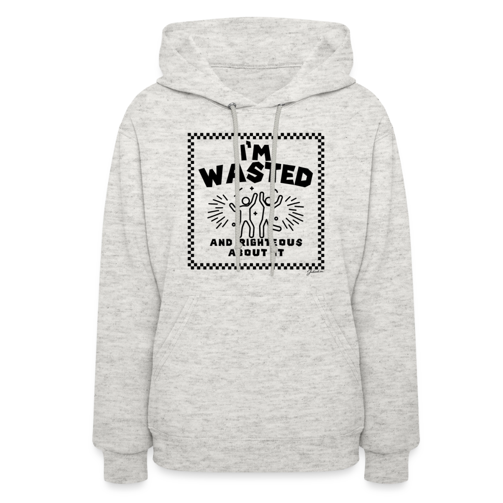 Wasted & Righteous Women's Hoodie - heather oatmeal