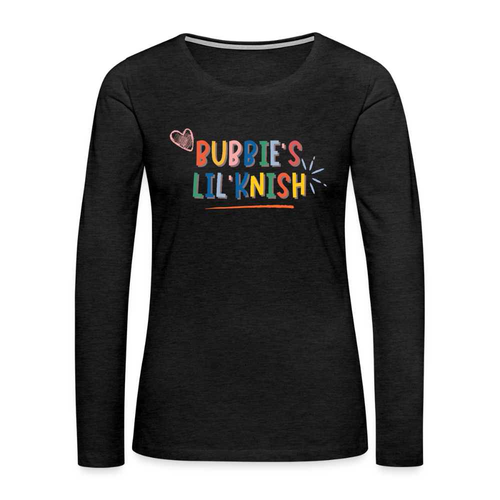 Bubbie's Lil' Knish Women's Premium Long Sleeve T-Shirt - charcoal grey