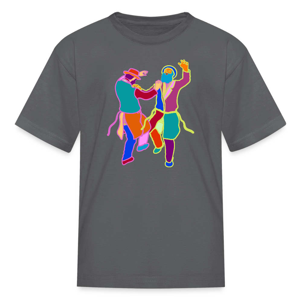 Colorful Dancing Rabbis Kids' T-Shirt - charcoal