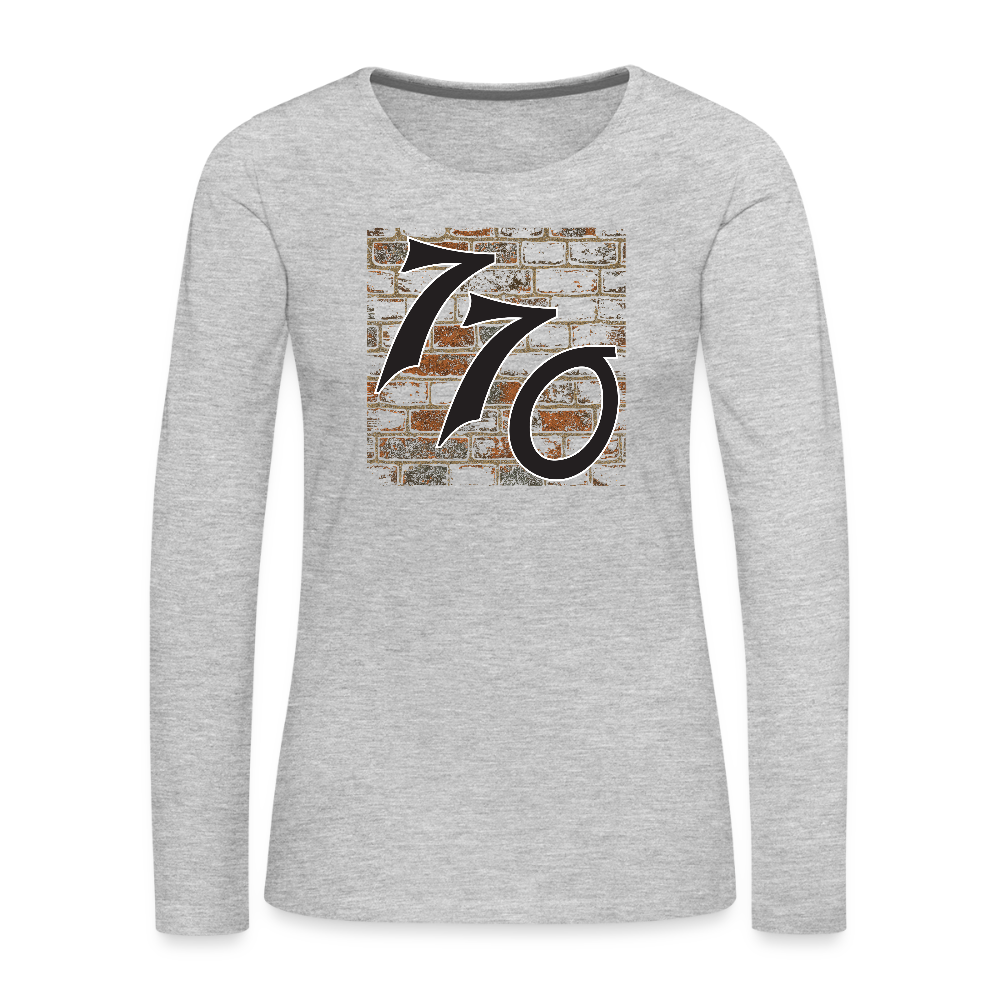 770 Brick Wall Women's Premium Long Sleeve T-Shirt - heather gray