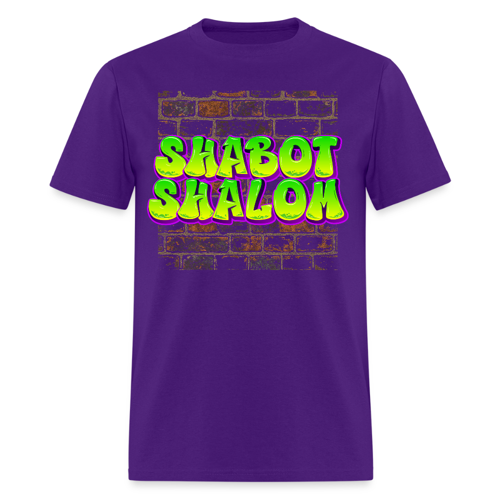Shabot Shalom Brick 770 Graffiti Men's T-Shirt | GILDAN 5000 - purple