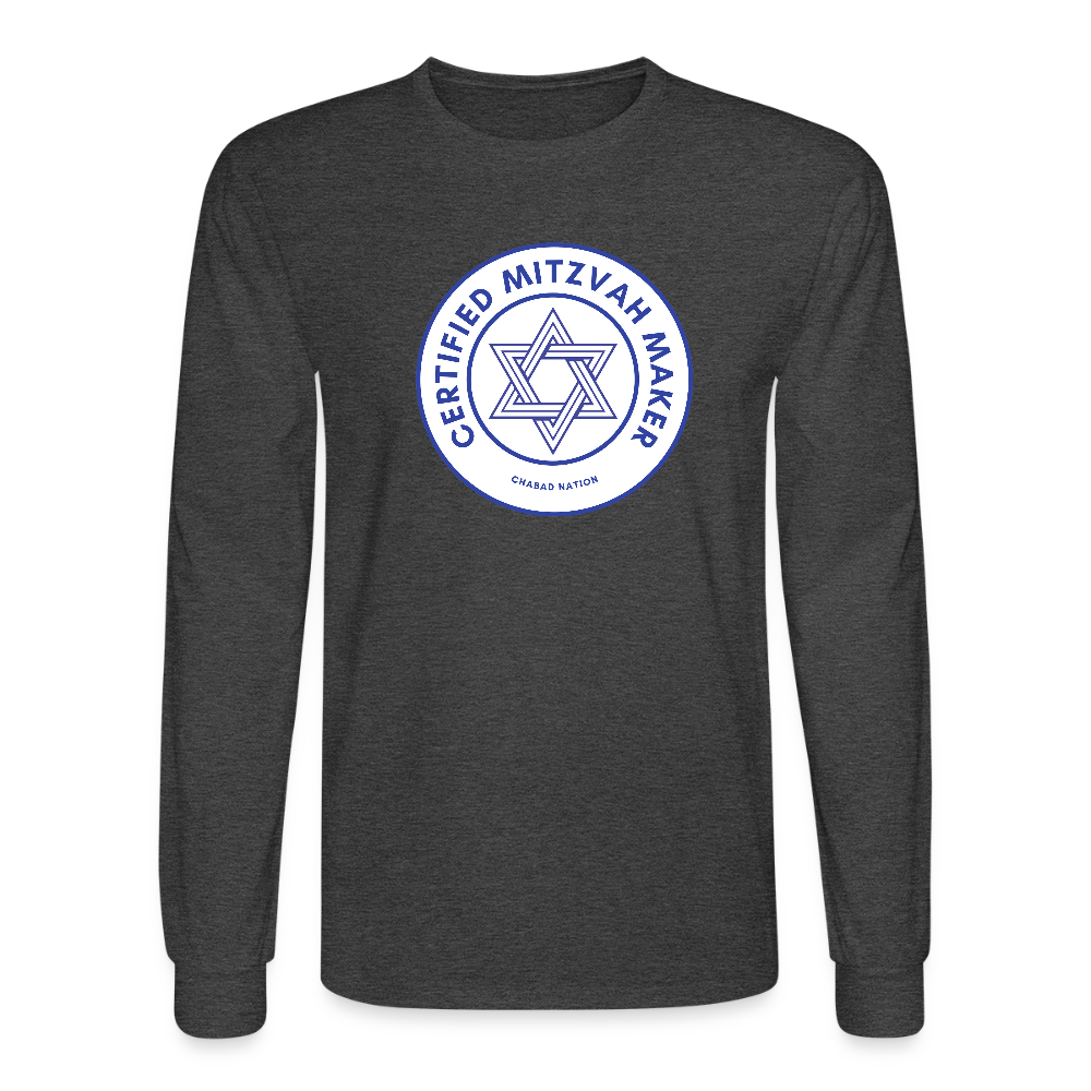 Certified Mitzvah Maker Men's Long Sleeve T-Shirt - heather black