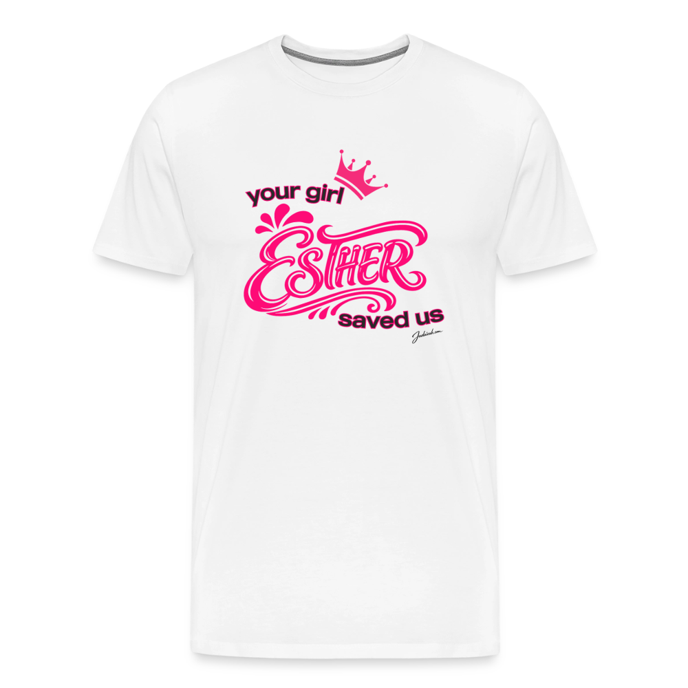 Your Girl Esther Men's Premium T-Shirt - white