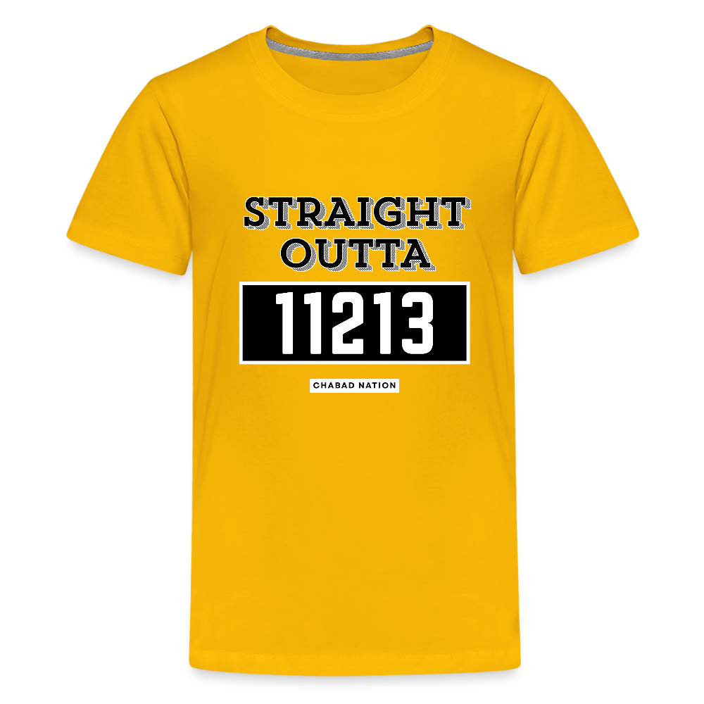 Straight Outta 11213 Kids' Premium T-Shirt - sun yellow