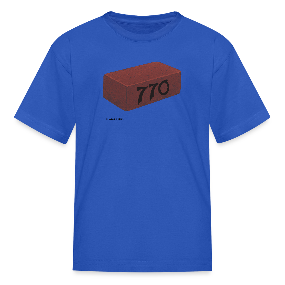 770 Solid Brick Kids' T-Shirt - royal blue