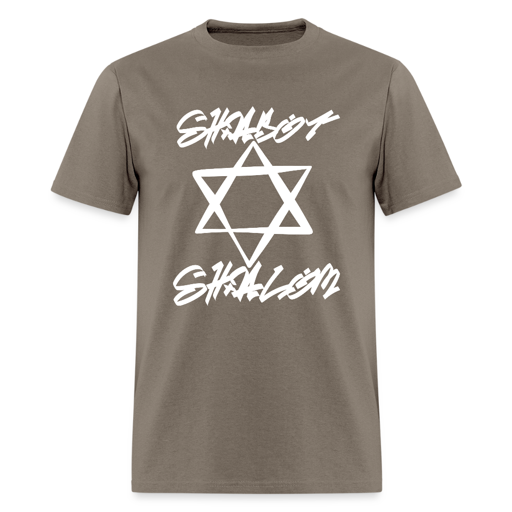 Shabbat Shalom Graffiti Light Star Men's T-Shirt | GILDAN 5000 - safari