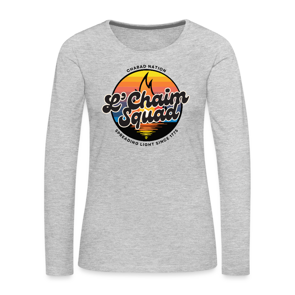 L’Chaim Squad – Spreading Light Women's Premium Long Sleeve T-Shirt - heather gray