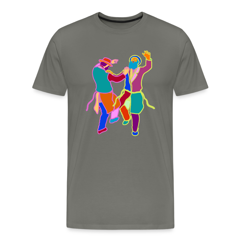 Colorful Dancing Rabbis Men's Premium T-Shirt - asphalt gray