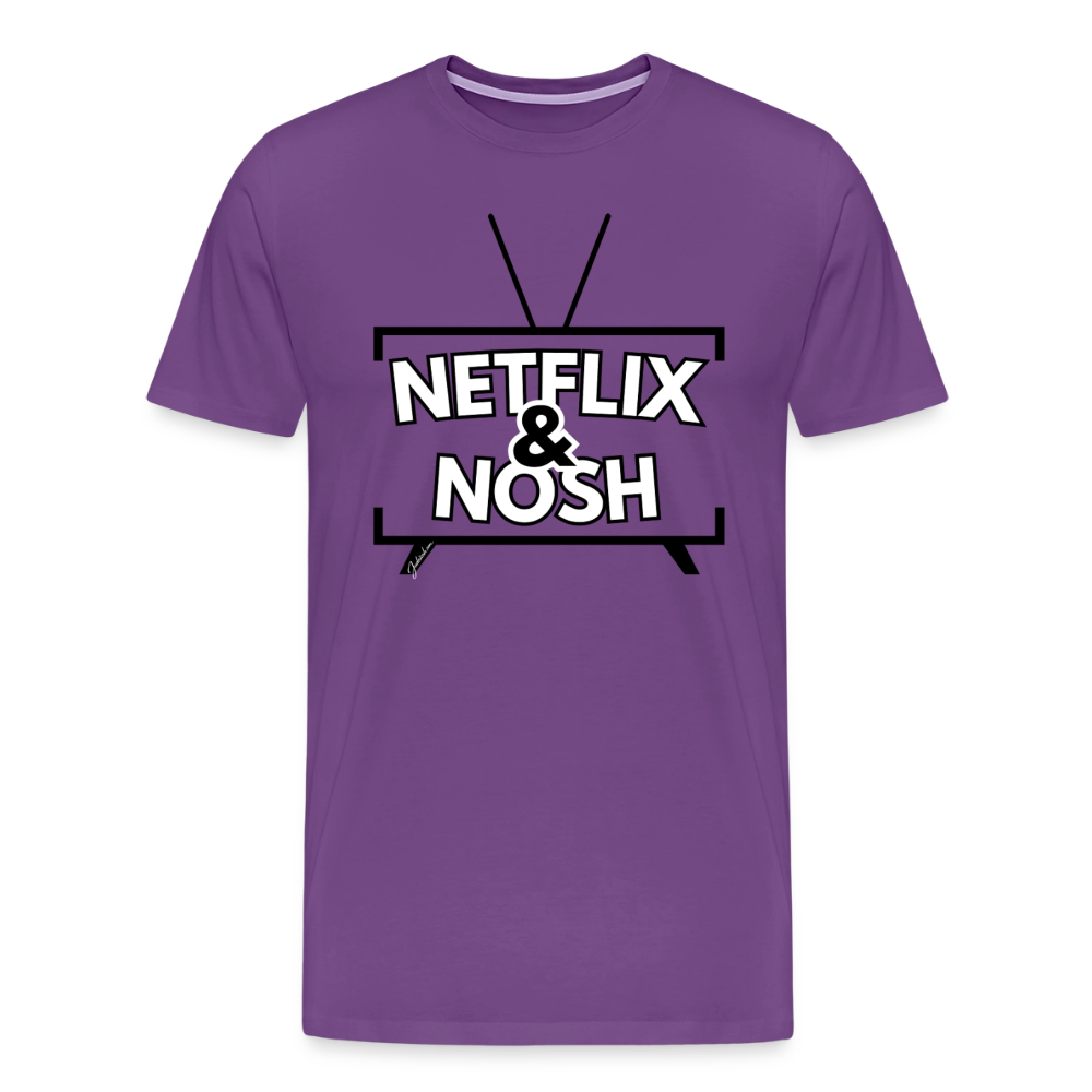 Netflix & Nosh Men's Premium T-Shirt - purple