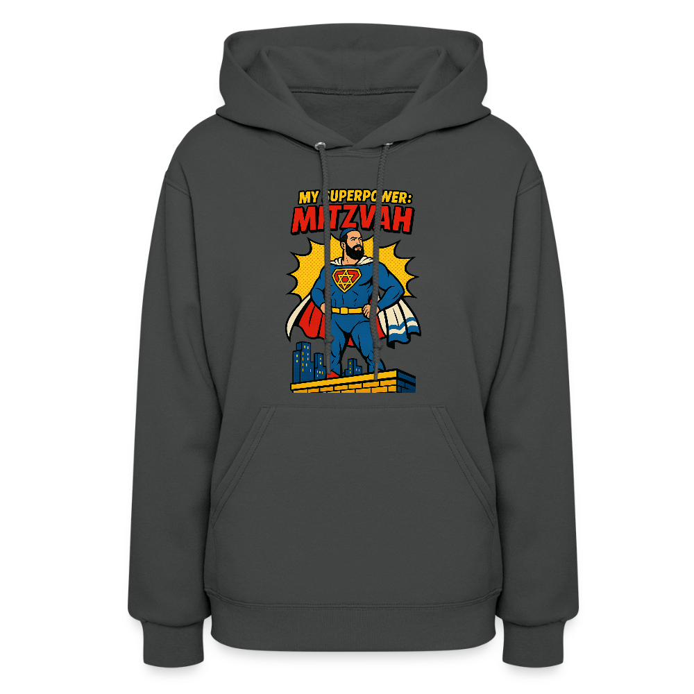 My Superpower: Mitzvah Women's Hoodie - asphalt