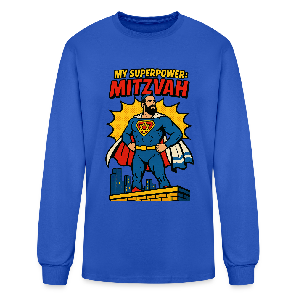 My Superpower: Mitzvah Men's Long Sleeve T-Shirt - royal blue