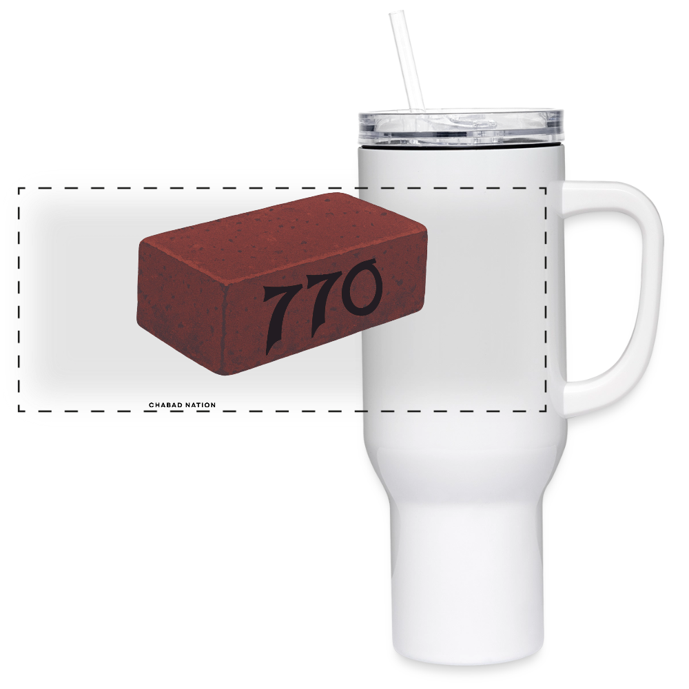 770 Solid Brick 40 oz Travel Tumbler - white