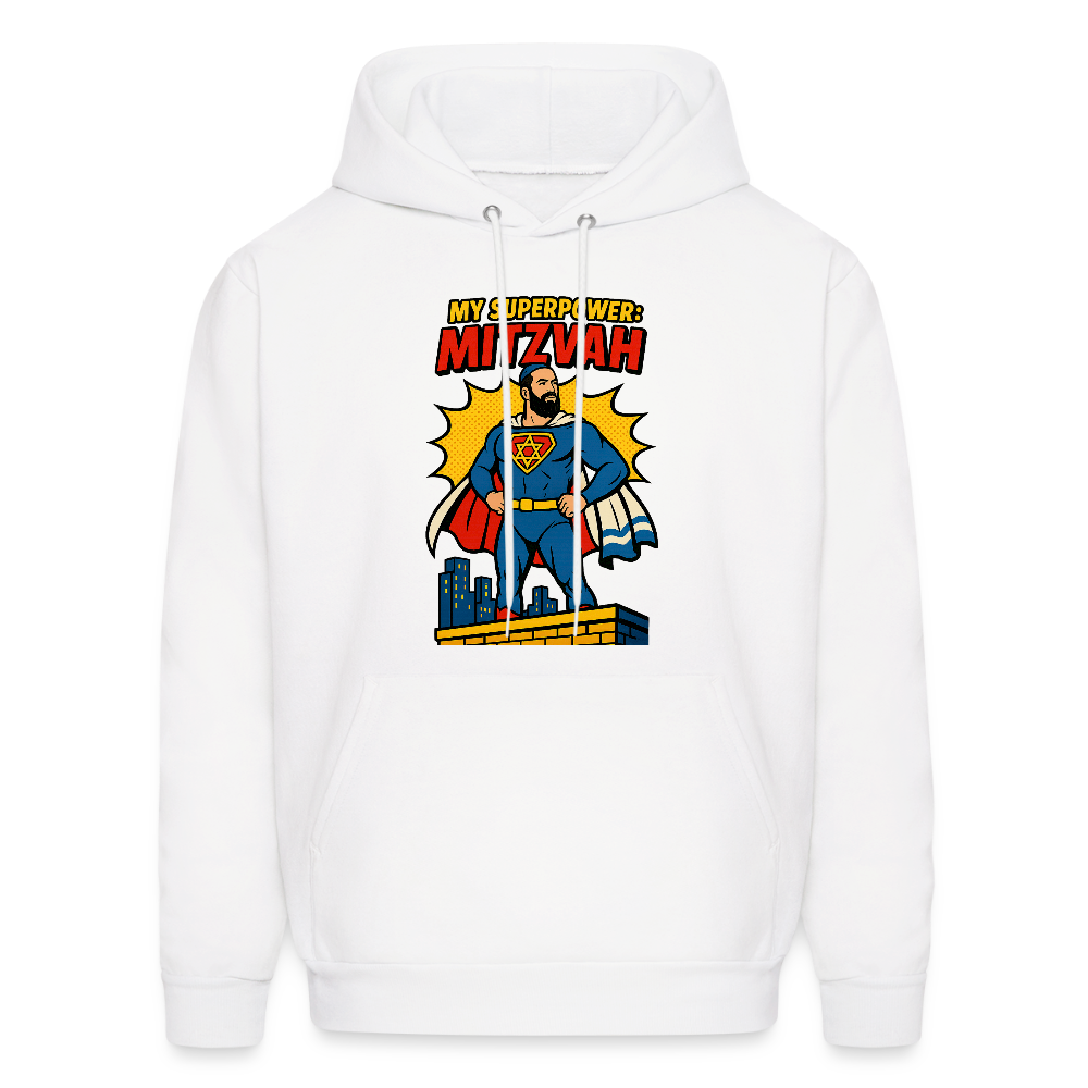 My Superpower: Mitzvah Men's Hoodie - white