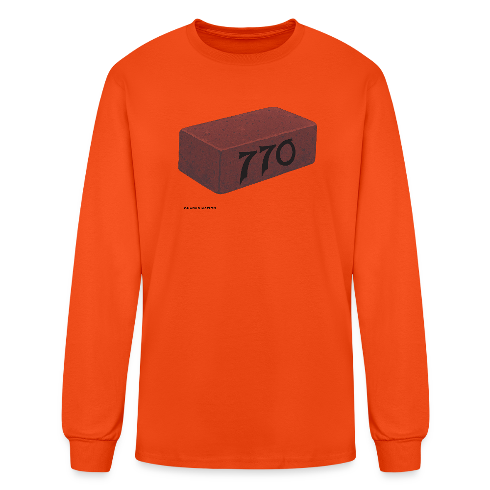 770 Solid Brick Men's Long Sleeve T-Shirt - orange