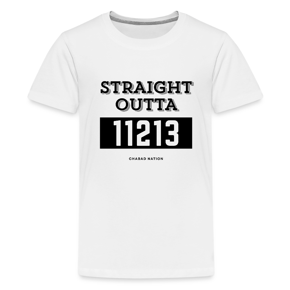 Straight Outta 11213 Kids' Premium T-Shirt - white