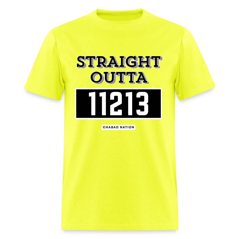 Straight Outta 11213 Men's T-Shirt | GILDAN 5000 - safety green