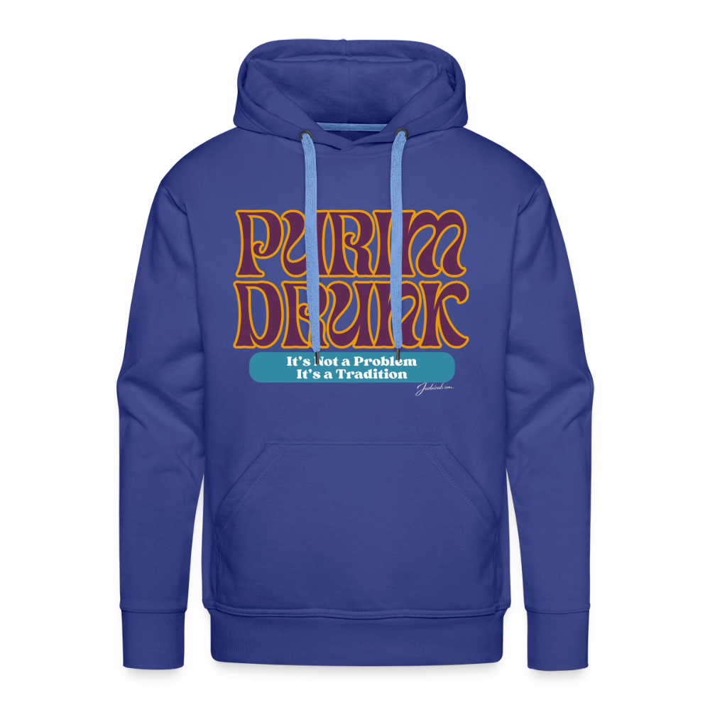 Purim Drunk Men’s Premium Hoodie - royal blue