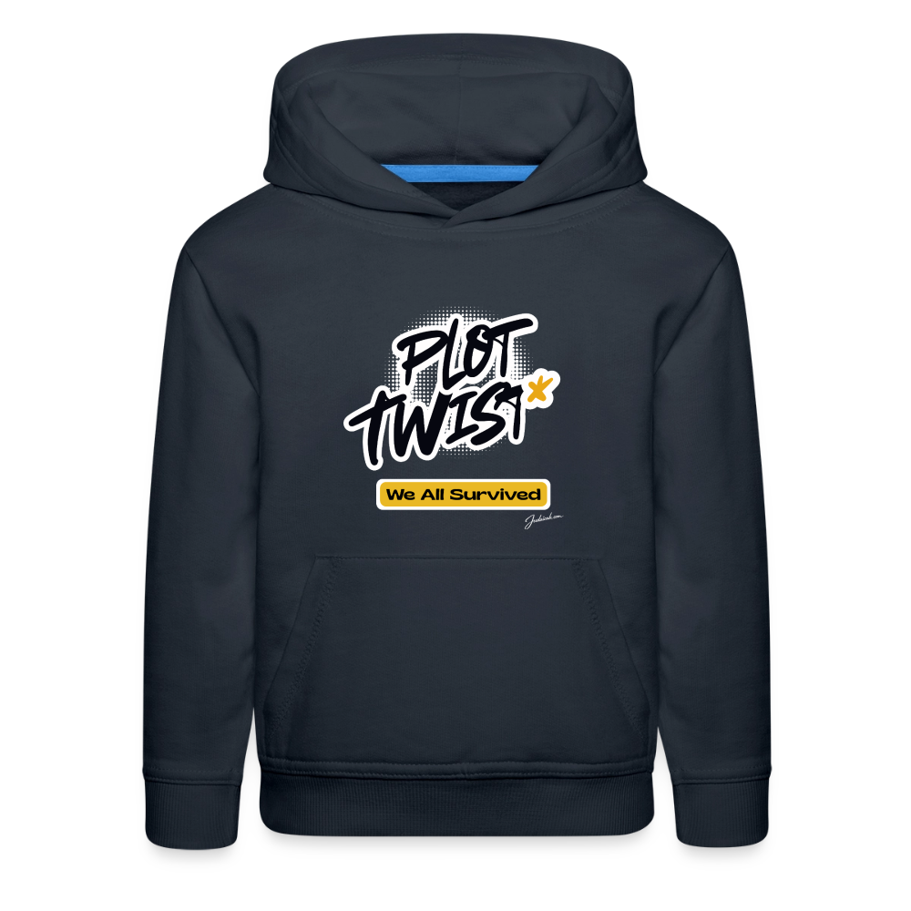 Plot Twist Kids‘ Premium Hoodie - navy