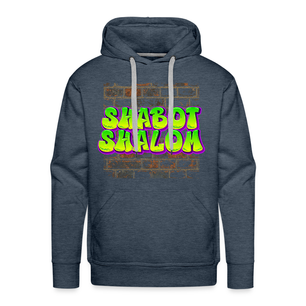 Shabot Shalom Brick 770 Graffiti Men’s Premium Hoodie - heather denim