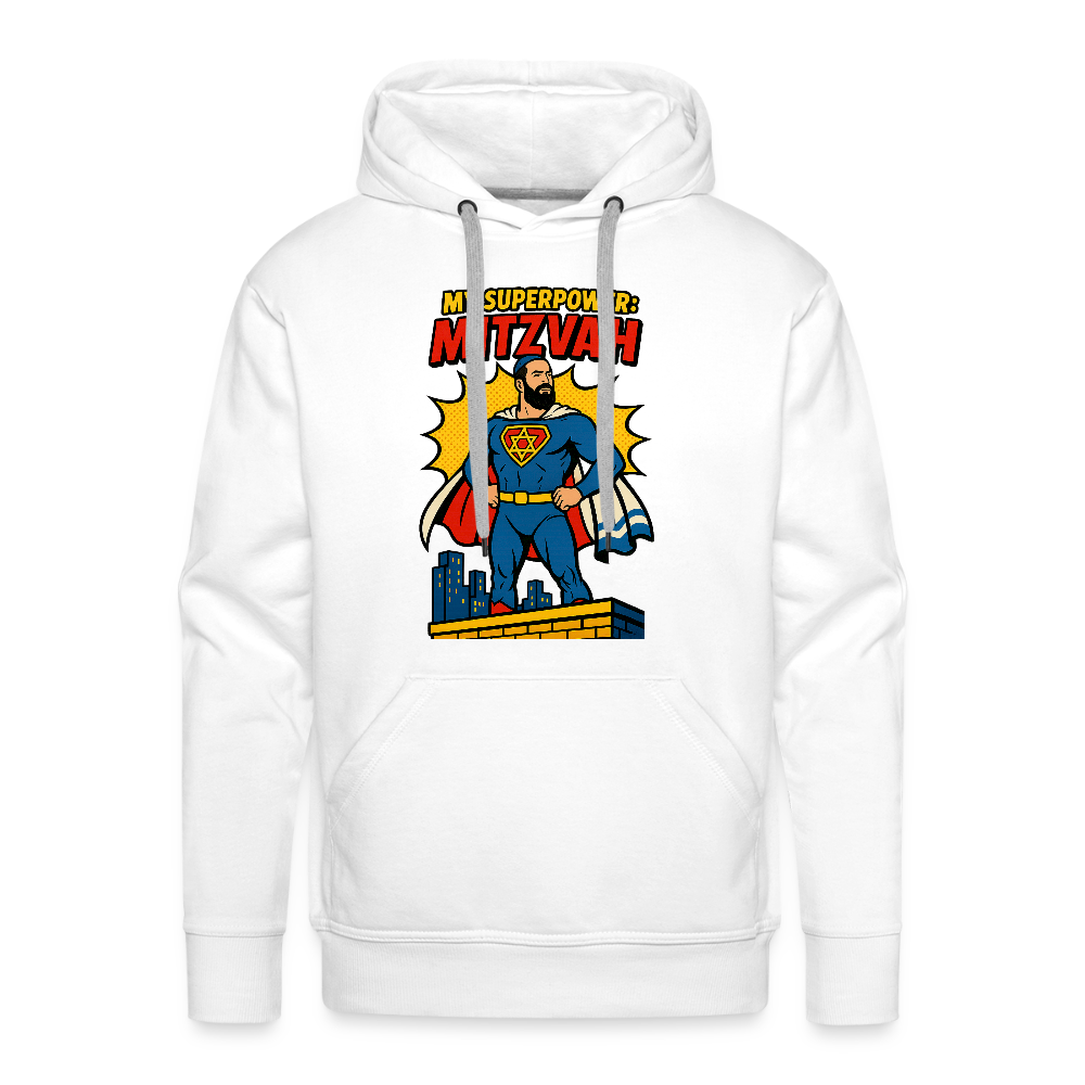 My Superpower: Mitzvah Men’s Premium Hoodie - white