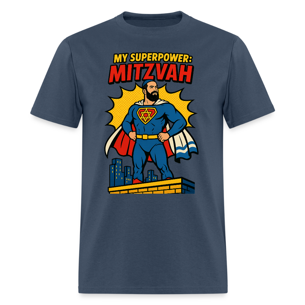 My Superpower: Mitzvah Men's T-Shirt | GILDAN 5000 -  blue dusk
