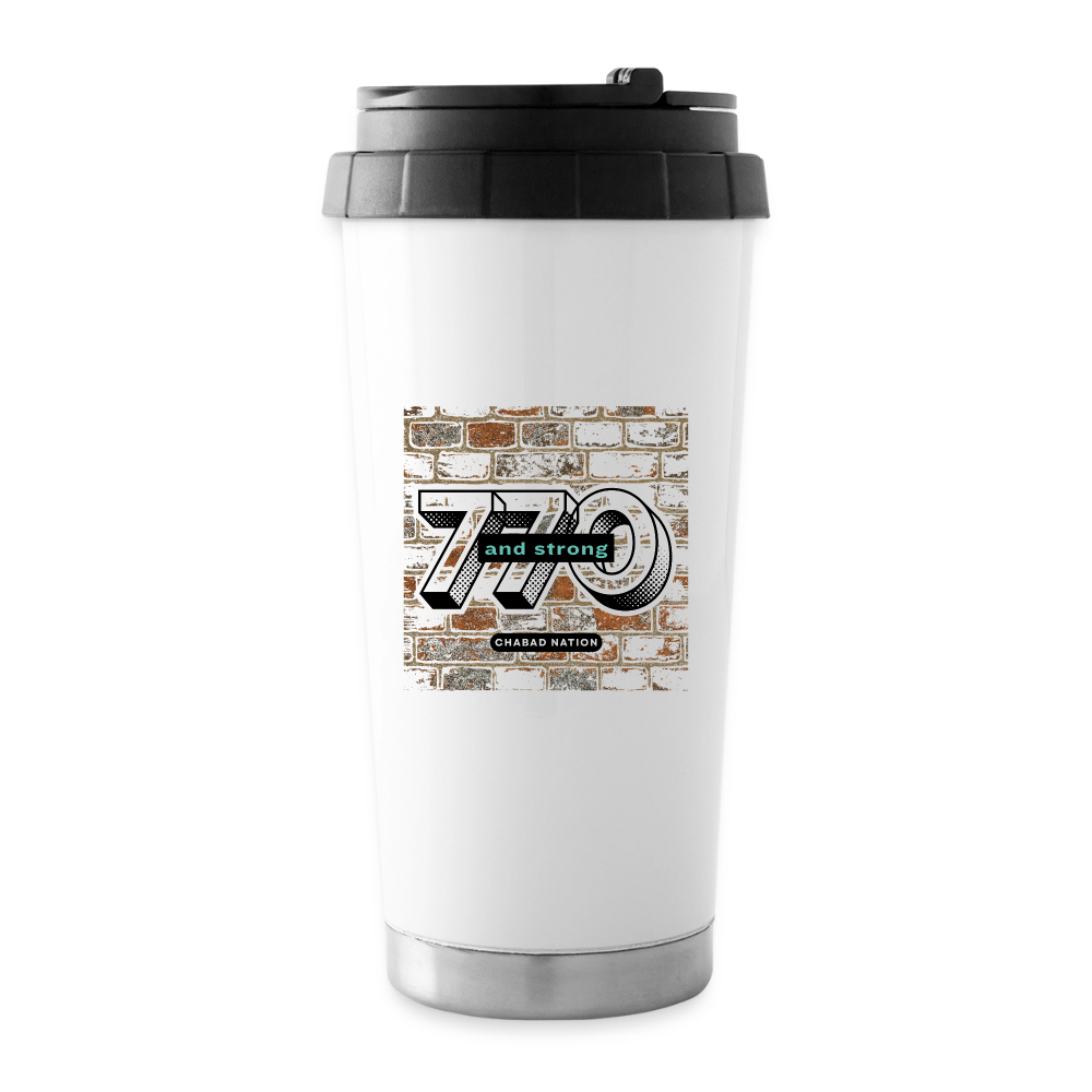 770 And Strong 16 oz Travel Mug - white
